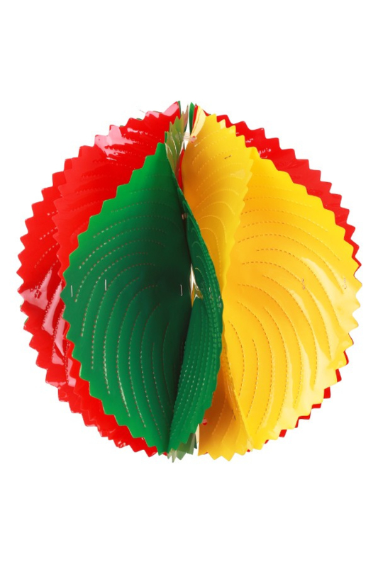 Pvc decoratiebal rood geel groen 30 cm voor in de luca verlichtingsbol