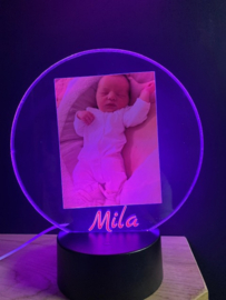 Plexiglas met eigen foto-afbeelding-tekst inclusief verlichting