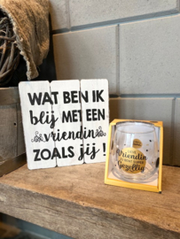 cadeau pakket vriendin + glas