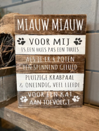 Tekstbord Miauw