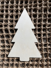 10x kerstboompje strak populierenhout