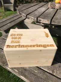 Houten kist met deksel Maat S