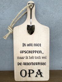 Serveerplankje met lepel - Opscheppen - Opa - 35 cm