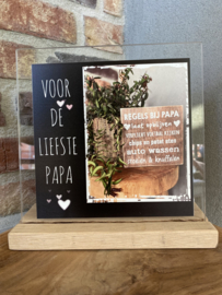 Plexiglas met de tekst Voor de liefste papa