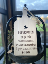 Serveerplankje met pepernotenrecept