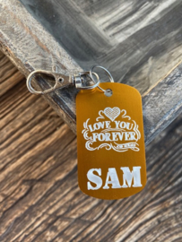 Sleutelhanger Love you forever met naam (gepersonaliseerd )