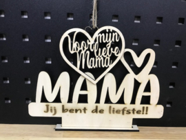 Tekstbordje Mama op voetstuk