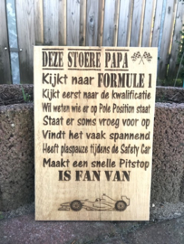 Tekstbordje Deze stoere papa