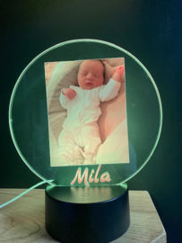 Plexiglas met eigen foto-afbeelding-tekst inclusief verlichting