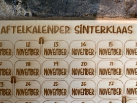 Houten aftelkalender sinterklaas