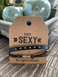 Leren armbandje 100 % sexy