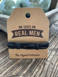 Leren armbandje 100 % real men