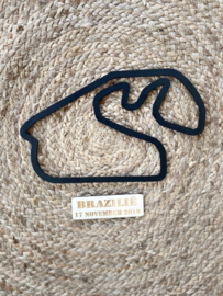 Circuit Brazilië / Autódromo José Carlos Pace inclusief plaatje met land en datum