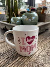 Mok met de tekst I love mom