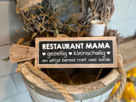 Tekstplank Restaurant Mama