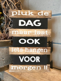 Tekstbord Pluk de dag