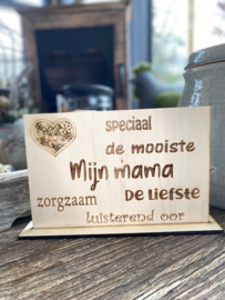 Tekstbordje mijn mama speciaal