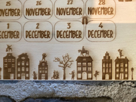 Houten aftelkalender sinterklaas