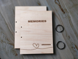 Houten kaft MEMORIES A4