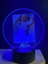 Plexiglas met eigen foto-afbeelding-tekst inclusief verlichting