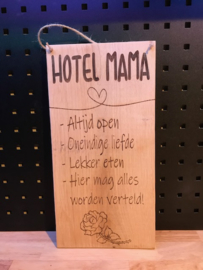 Tekstbordje Hotel mama