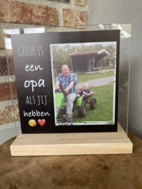 Plexiglas met eigen foto en tekst