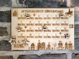 Houten aftelkalender sinterklaas