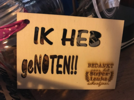 Kaartje; Ik heb geNOTEN