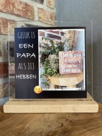 Plexiglas met eigen foto en tekst