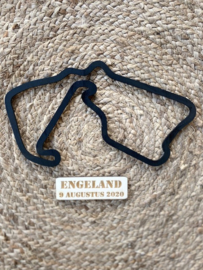Circuit Engeland /Silverstone inclusief plaatje met land en datum gewonnen race