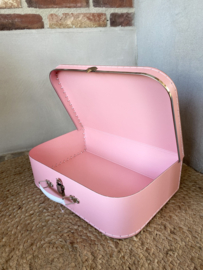 Set van 3 koffertjes karton roze