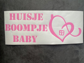 Sticker Roze huisje - boompje - baby