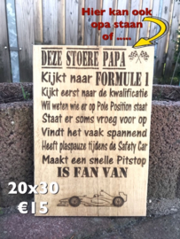 Deze stoere papa is fan van.....