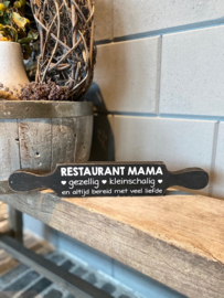 Tekstbord deegroller restaurant mama