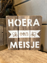 Tekstbord een meisje