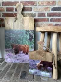 Serveerplank met foto-opdruk Schotse Hooglander maat 35x70 cm