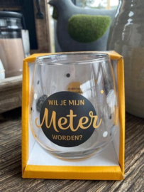 Water wijn glas Wil jij mijn meter worden?