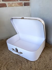 Koffertje karton wit maat L met  eigen opdruk