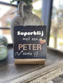 Tegeltje Superblij met een peter zoals jij