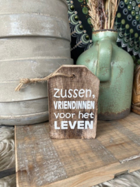 Houten hanger Zussen