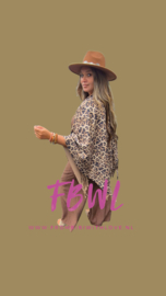 Poncho cape leopard