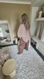 Poncho met bont kraag
