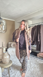 Lang fluffy gilet