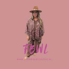 Poncho cape print