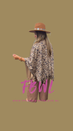 Poncho cape leopard