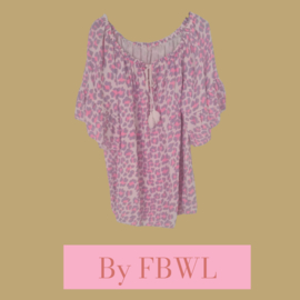 Leopard pink blouse