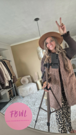 Lang fluffy gilet