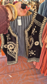 Gilet velvet zwart