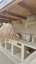 Lamp raffia groot