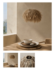 Raffia lamp